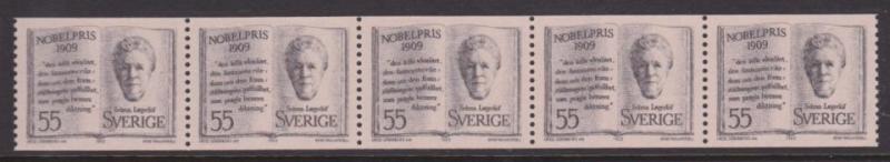 Nobelpristagare 1909, Facit nr 682A  55 öre **, 5-strip