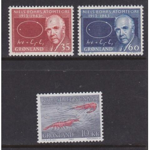 Grönland,Niels Bohr F 62-3 och Räkor F 133, allt ** 