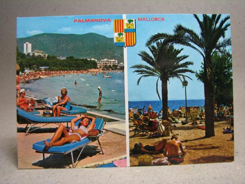 Vykort - Folkliv Bad Palmanova - Mallorca