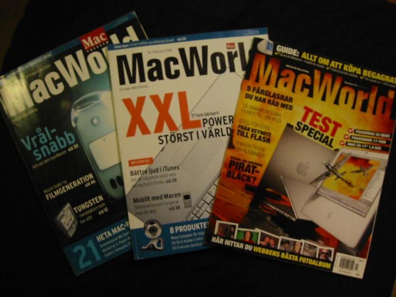 MacWorld Nr 9 December 2002, nr 1 Februari 2003, nr 10 2005