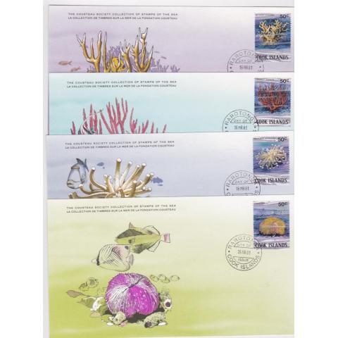 Cook Islands, 4 brev Stamp of the sea 6 mars 1981