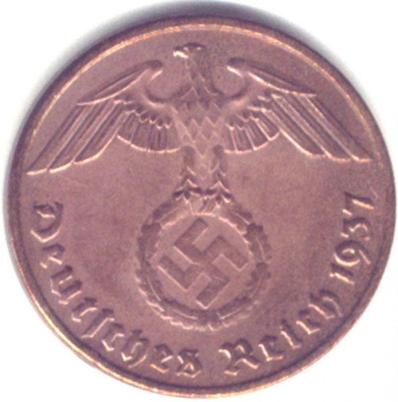 Tredje Riket - 2 Reichspfennig 1937