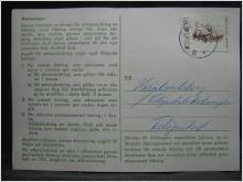 Adressändringskort med stämplade frimärken - 1965 - Boden