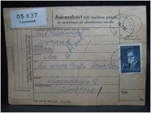 Adresskort med stämplade frimärken - 1962 - Limmared till Munkfors