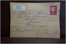 Frimärke på adresskort - stämplat 1963 - Sundsvall 7 - Sunne