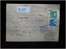 Adresskort med stämplade frimärken - 1964 - Östersund till Karlstad