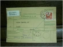 Paketavi med stämplade frimärken - 1964 - Stockholm 4 till Sunne 