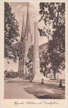 Uppsala, Obelisken och Domkyrkan. Postgånget 1915