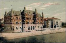 Örebro, Sparbanken och Teatern. Postgånget 1909