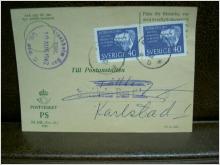 Paketavi med stämplade frimärken - 1962 -  Tällberg till Karlstad 1