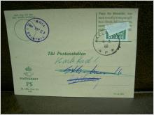 Paketavi med stämplade frimärken - 1962 -  Karlstad 1 till Karlstad 1
