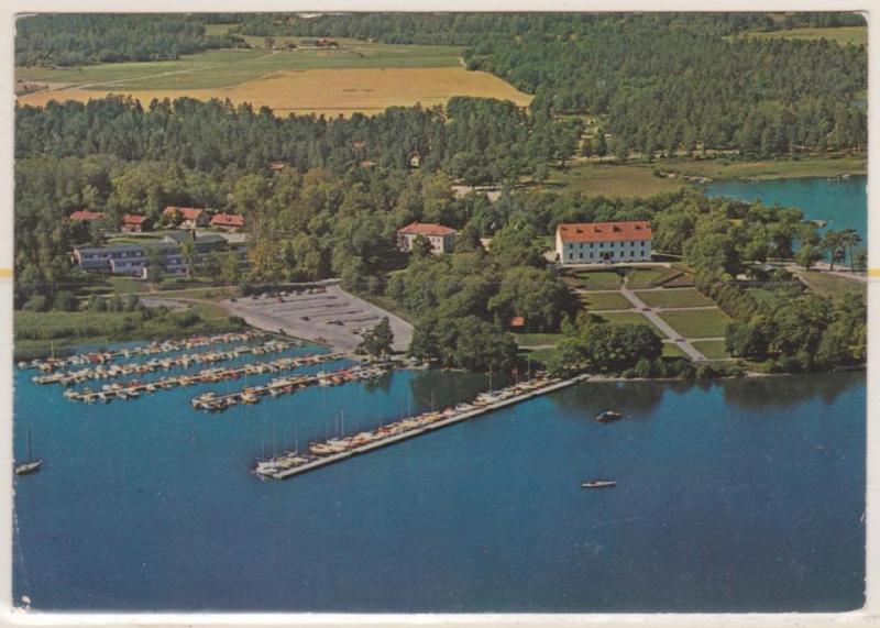 Flygvy Sundbyholms Slott-kursgård, Eskilstuna, färgkort skickat 1981