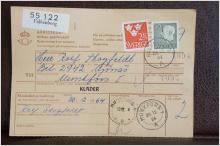 Frimärken på adresskort - stämplat 1964 - Falkenberg - Munkfors