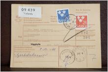 Frimärken på adresskort - stämplat 1964 - Vetlanda - Forshaga 
