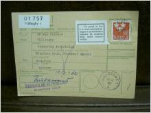 Paketavi med stämplade frimärken - 1962 - Vällingby 1 till Munkfors