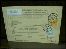Paketavi med stämplade frimärken - 1961 - Stockholm 5 till Deje  
