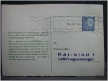 Lådbrevsgranskning med stämplade frimärken - 1964 - Karlstad