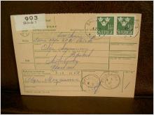 Paketavi med stämplade frimärken - 1967 - Skövde 3 till Mölnbacka