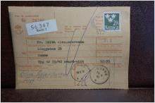 Frimärke på adresskort - stämplat 1963 - Borås 1  - Sunne