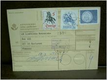 Paketavi med stämplade frimärken - 1972 - Huddinge till Karlstad 1