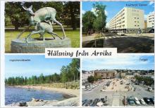  Vykort. Hälsning från Arvika. Värmland.. ULTRA kort.
