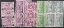 USA, ** frimärken i block från 1936-7