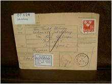 Paketanhopning + Paketavi med stämplade frimärken - 1962 - Jakobsberg till Munkfors