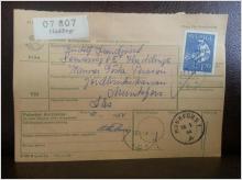 Frimärke på adresskort - stämplat 1964 - Huddinge - Munkfors 