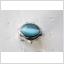 Klockring med  vacker syntetisk opal sten