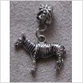 Berlock - charm - hänge ** För känd ormlänk ** - Zebra