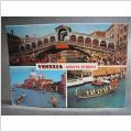 Vykort Italien Flerbildskort Venedig m fina klassiska båtar