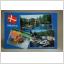 Silkeborg flerbild - Danmark - med ett ostämplat 4.50 frimärke