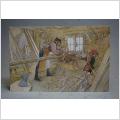 Arbete i snickarboden av Carl Larsson Skrivet äldre vykort