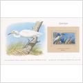 Fåglar i världen,Great Egret,  Senegal 3 F ** uppsatt på kort.