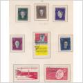4 fotosidor över stämplade frimärken åren 1959-60, katalog ca 60 kr