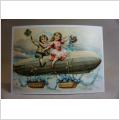 Barn på zeppelin  - oskrivet fint vykort 