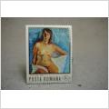 Ekivokt - Nude Paintings stämplat frimärke - Posta Romana 1971 by Josef Iser