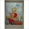 Carl Larsson Lisbeth med docka äldre oskrivet vykort