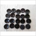 20 Små svarta / mörkblå knappar i olika modeller 10 - 12 mm.