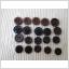 20 Bruna, vinröda, svarta små knappar 11 - 14 mm.