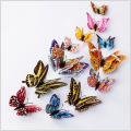 12 självlysande 3D fjärilar vacker väggdekor