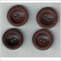 4 äldre superfina 4 - håls bruna knappar 27 mm