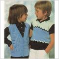 Stickmönster slipover och väst stl. 4 - 12 år