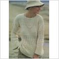 Stickmönster tröja med mönsterbårder stl. 36 - 42