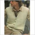 Stickmönster väst med rutmönster stl. 46 - 56