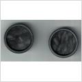 2 Stora gråsvarta knappar 25 mm