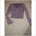 Lila croppad långärmad topp st m