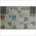 8 st olika FDC 1970 med vinjetter