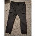 Herr cargobyxa dragsko i midjan joggingbyxa smala casual byxor